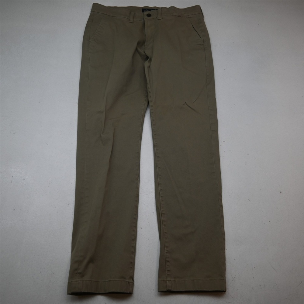 Lucky Brand 33x32 Khaki Stretch 410 Athletic Chino Mens Pants